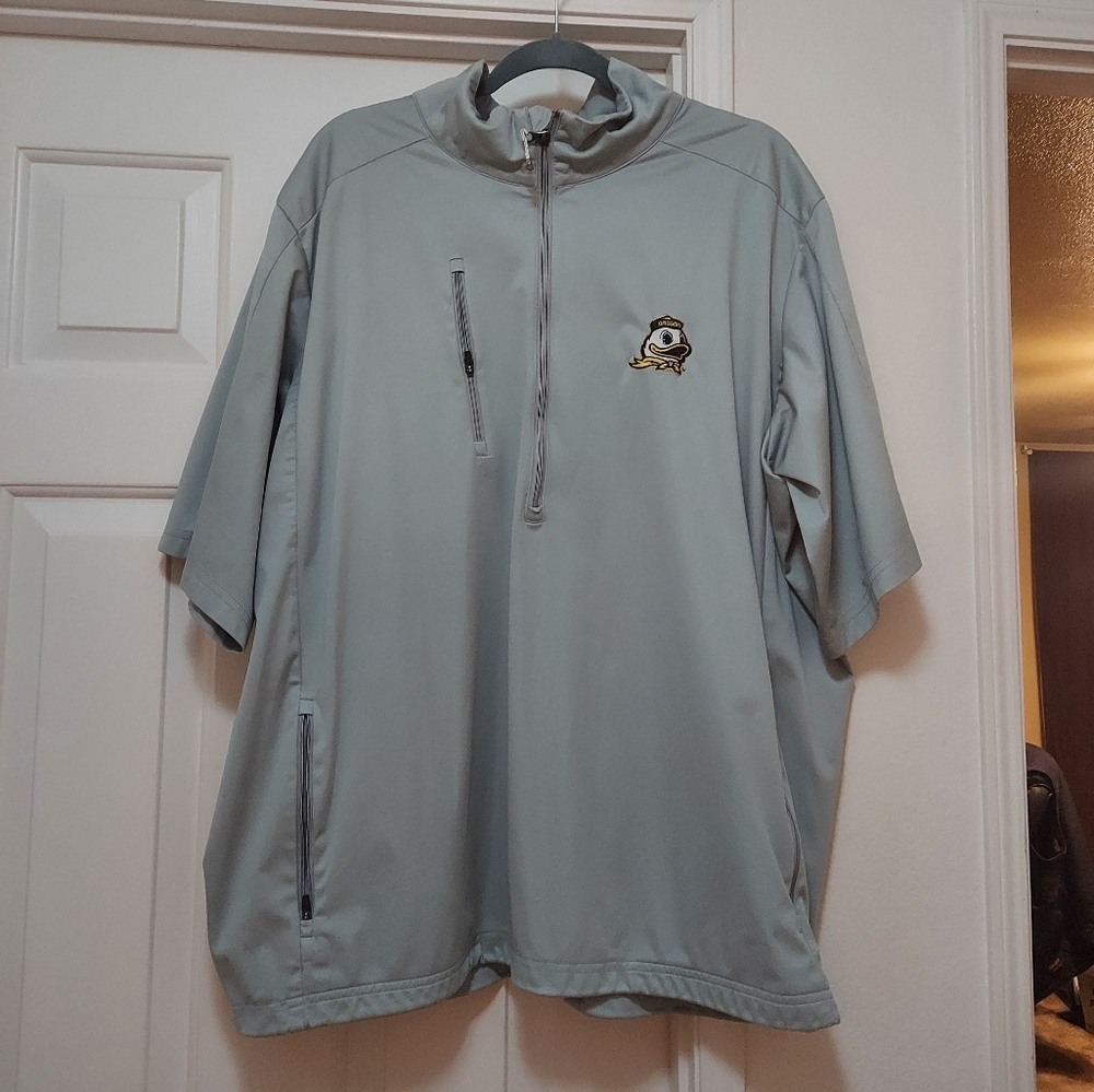 Mens 3/4 zip golf shirt Oregon Ducks